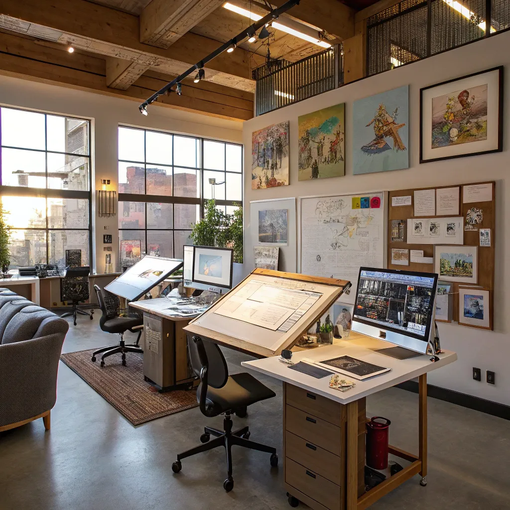 Creative space in animation studio